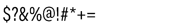 ZT Hoky Condensed Font OTHER CHARS