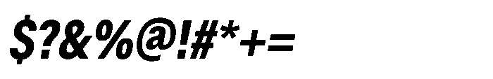 ZT Hoky Extra Bold Condensed Italic Font OTHER CHARS