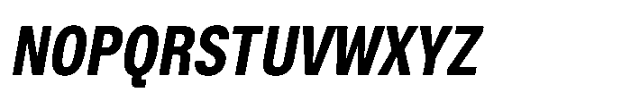 ZT Hoky Extra Bold Condensed Italic Font UPPERCASE