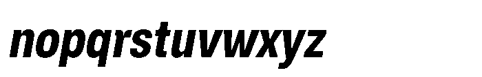 ZT Hoky Extra Bold Condensed Italic Font LOWERCASE
