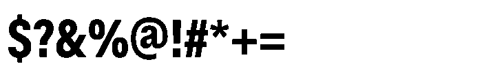 ZT Hoky Extra Bold Condensed Font OTHER CHARS