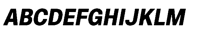 ZT Hoky Extra Bold Semi Condensed Italic Font UPPERCASE