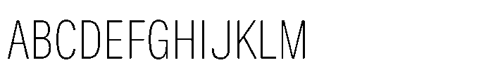 ZT Hoky Extra Light Condensed Font UPPERCASE