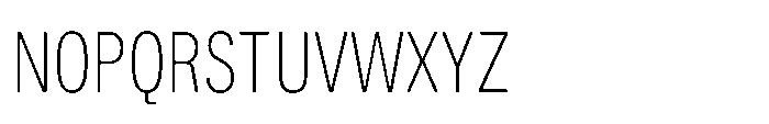 ZT Hoky Extra Light Condensed Font UPPERCASE