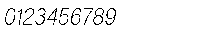 ZT Hoky Extra Light Semi Condensed Italic Font OTHER CHARS
