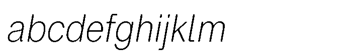 ZT Hoky Extra Light Semi Condensed Italic FONT