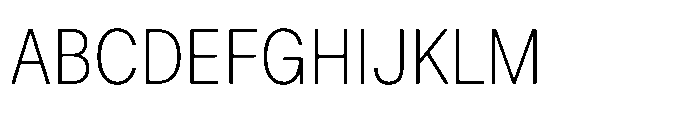 ZT Hoky Extra Light Semi Condensed Font UPPERCASE