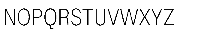 ZT Hoky Extra Light Semi Condensed Font UPPERCASE