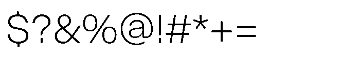 ZT Hoky Extra Light Font OTHER CHARS