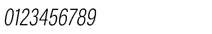 ZT Hoky Light Condensed Italic Font OTHER CHARS