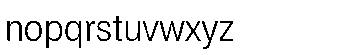 ZT Hoky Light Semi Condensed Font LOWERCASE