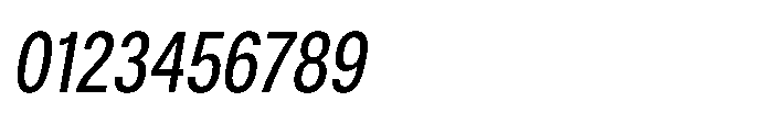 ZT Hoky Medium Condensed Italic Font OTHER CHARS