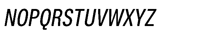 ZT Hoky Medium Condensed Italic Font UPPERCASE