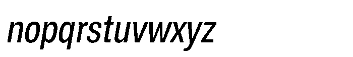 ZT Hoky Medium Condensed Italic Font LOWERCASE