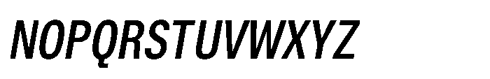 ZT Hoky Semi Bold Condensed Italic Font UPPERCASE