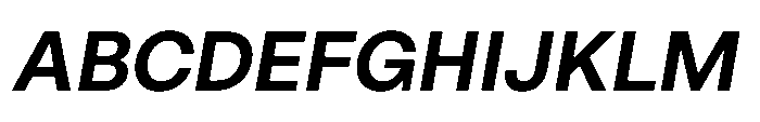 ZT Hoky Semi Bold Italic Font UPPERCASE