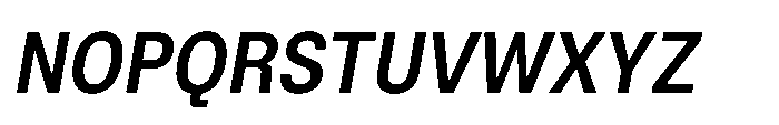 ZT Hoky Semi Bold Semi Condensed Italic Font UPPERCASE