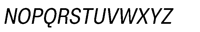 ZT Hoky Semi Condensed Italic Font UPPERCASE