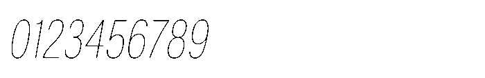ZT Hoky Thin Condensed Italic Font OTHER CHARS