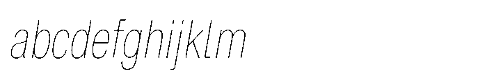 ZT Hoky Thin Condensed Italic FONT