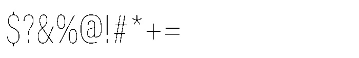 ZT Hoky Thin Condensed Font OTHER CHARS