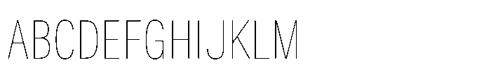 ZT Hoky Thin Condensed Font UPPERCASE