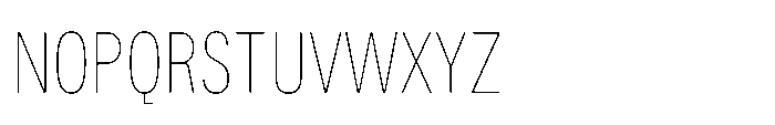 ZT Hoky Thin Condensed Font UPPERCASE