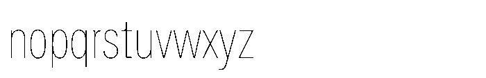 ZT Hoky Thin Condensed Font LOWERCASE