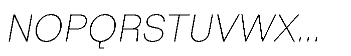 ZT Hoky Thin Italic Font UPPERCASE