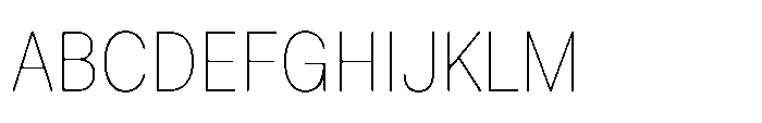 ZT Hoky Thin Semi Condensed Font UPPERCASE