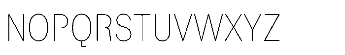 ZT Hoky Thin Semi Condensed Font UPPERCASE