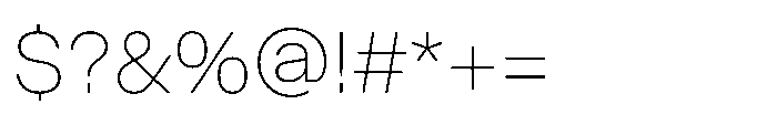 ZT Hoky Thin Font OTHER CHARS
