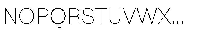 ZT Hoky Thin Font UPPERCASE