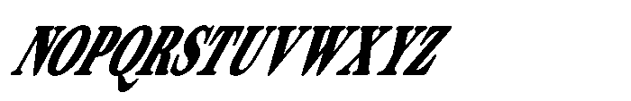 ZT Otez Black Condensed it Font UPPERCASE
