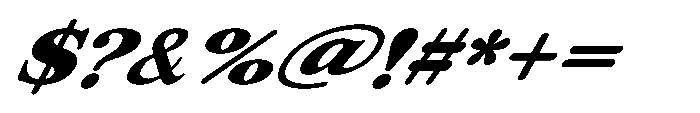 ZT Otez Black Expanded it Font OTHER CHARS