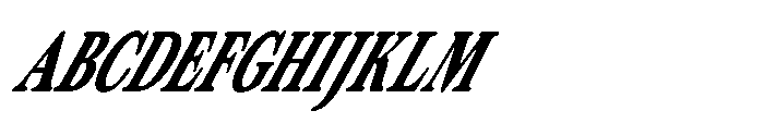 ZT Otez Bold Condensed it Font UPPERCASE