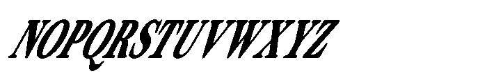 ZT Otez Bold Condensed it Font UPPERCASE