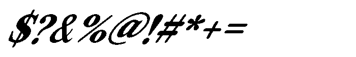 ZT Otez Bold it Font OTHER CHARS