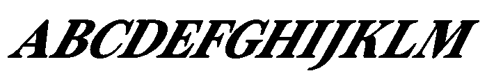 ZT Otez Bold it Font UPPERCASE
