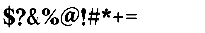 ZT Otez Bold Font OTHER CHARS