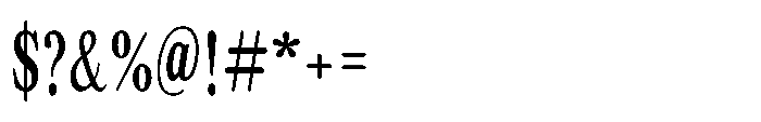 ZT Otez Condensed Font OTHER CHARS