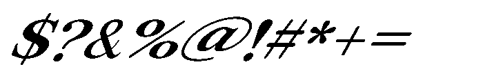 ZT Otez Expanded it Font OTHER CHARS