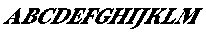 ZT Otez Extra Bold it Font UPPERCASE