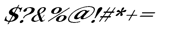 ZT Otez Light Expanded it Font OTHER CHARS