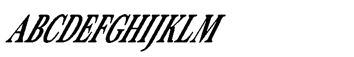 ZT Otez Medium Condensed it Font UPPERCASE