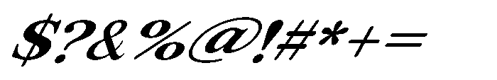 ZT Otez Medium Expanded it Font OTHER CHARS