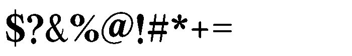 ZT Otez Medium Font OTHER CHARS