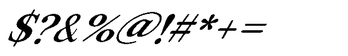 ZT Otez Semi Expanded it Font OTHER CHARS