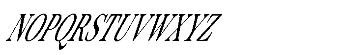 ZT Otez Thin Condensed it Font UPPERCASE