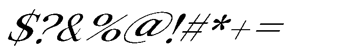 ZT Otez Thin Expanded it Font OTHER CHARS